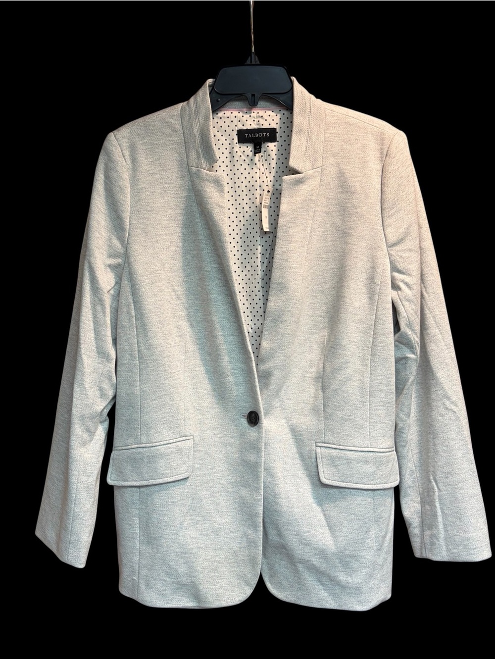 Talbots Light Gray Single-Button Women's Blazer